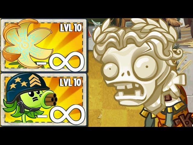 PvZ 2 Challenge - All Plants x5 POWER UP Infinite Vs 100 Bust Head Zombies Level 5