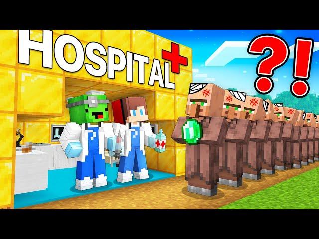 JJ and Mikey Opened RICH HOSPITAL in Minecraft - Maizen