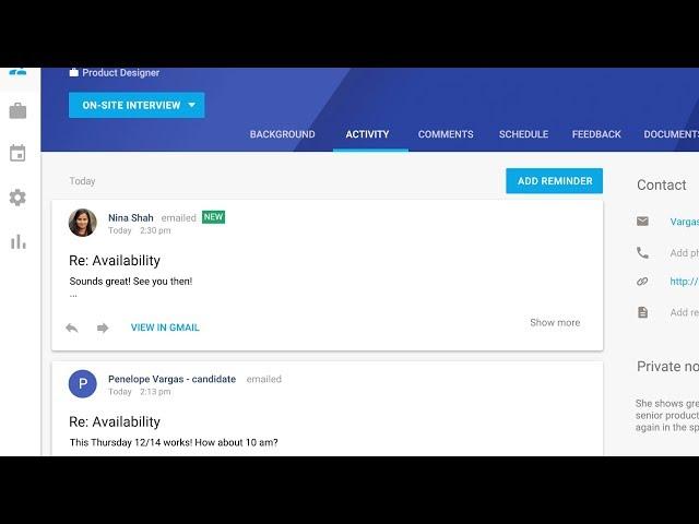 Hire with G Suite - Gmail Sync