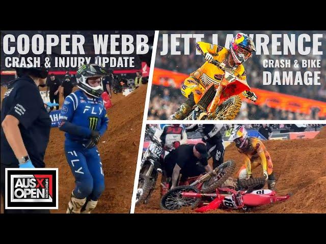 Cooper Webb INJURY UPDATE & BIKE DAMAGE ending Jett Lawrence's NIGHT! | CARNAGE IN AUSX OPEN!