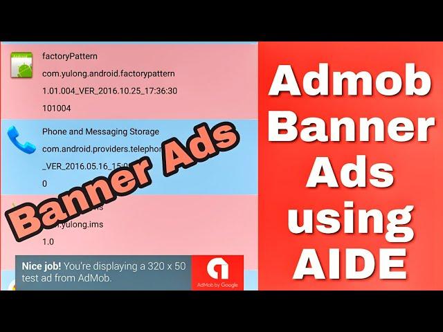 How to Integrate admob banner ads using AIDE?