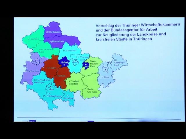 Vorschlag der Thüringer Wirtschaft zur Gebietsreform in Thüringen