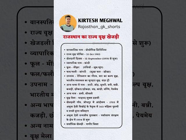 Rajasthan ka Rajya vruksh khejdi #shortvideo #kirteshmeghwal