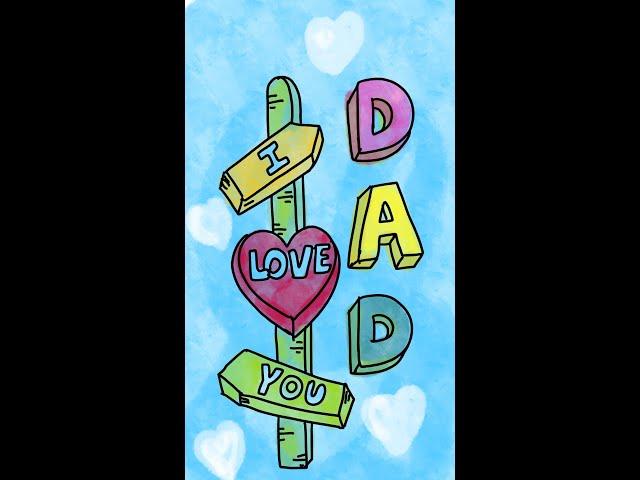 I love you Dad #shorts #funwax #satisfying #art #fathersday #happyfathersday #artandcraft