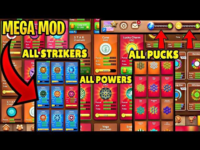 Carrom Pool Unlimited Coins Gems Mod Apk Hack [All Striker Power Pucks Unlocked] v7.2.0 New Update