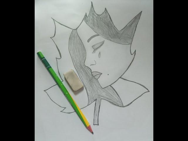 Pencil drawing, Cute girl drawing #drawing #cute #hair, ???? ??? ?????? ?????? ??????? ||