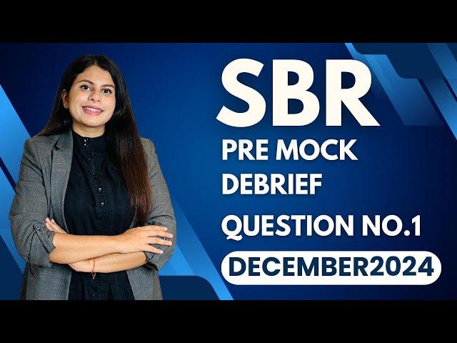 ACCA SBR December Pre Mock Debrief Q1 | Prepopulated spreadsheet | Group accounts