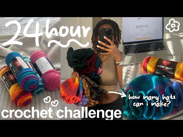 how many hats can i make in 24 hours? | crochet challenge