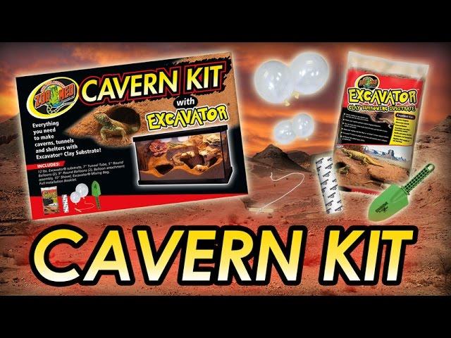 Zoo Med Cavern Kit with Excavator® Clay Burrowing Substrate