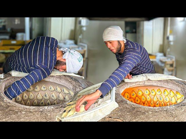 Uzbekistan! Best SELLING Street Food | Uzbek National Food - SAMOSA! Uzbek Cuisine