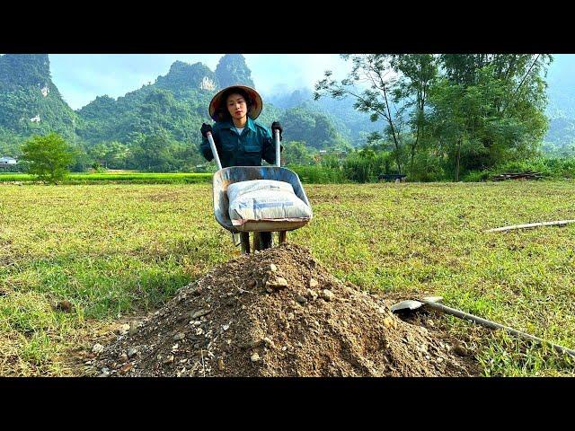 Overcoming difficulties : Orphaned Girl Tries to Build Her Own Home Amid Harsh Weather