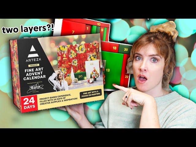 I Bought The $90 Art Advent With TWO LAYERS Of Supplies..