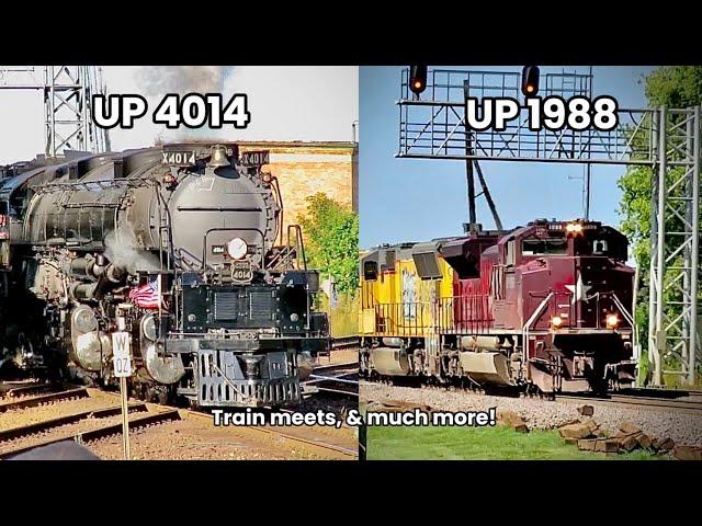 Awesome day of railfanning at Rochelle! Ft. UP 4014, UP 1988, UP 1158, & more! (9/9/2024)