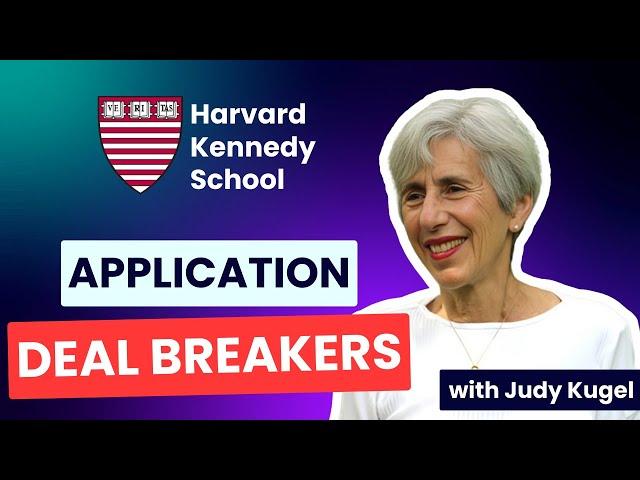 Harvard Kennedy School Application Deal Breakers