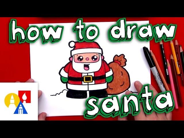 How To Draw Cartoon Santa Claus