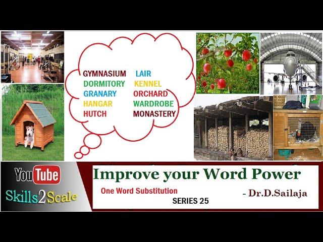 Series 25 | One Word Substitution | Better Vocabulary | 10 Words in Just a Minute | Dr.D.Sailaja