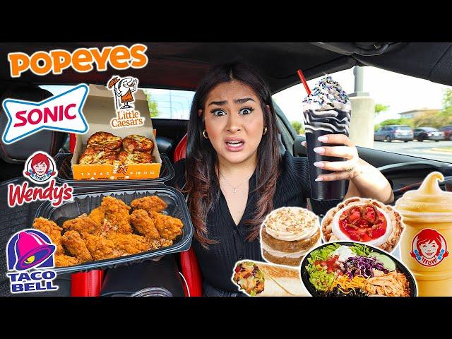 TRYING NEW Menu ITEMS FROM FAST FOOD RESTAURANTS!! **MUKBANG/REVIEW**