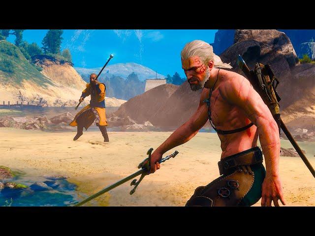 The Witcher 3 Next-Gen Update - Geralt vs Ofieri Mage on the Ultimate Difficulty with Cutscenes