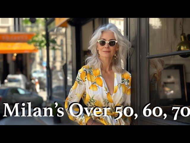 Italian Street Style. What People Over 50, 60 and 70 Wear in Milan in 2024  