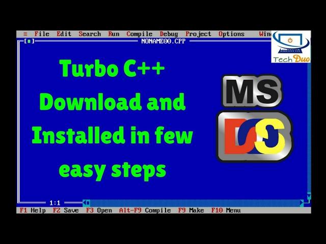 Turbo C++ for Windows 7/8/8.1/10 Download and Install in few easy steps