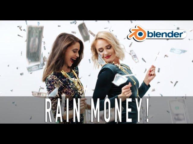 Rain Money in Blender 3d: Full Tutorial: Cloth Sim + Particle Systems