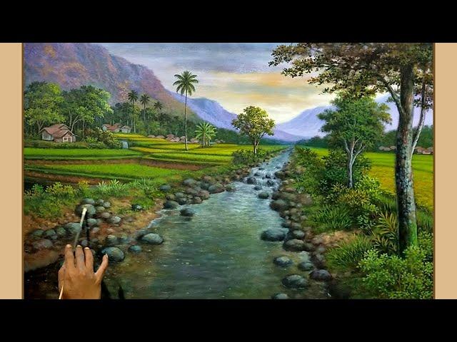 HOW TO DRAW BEAUTIFUL LANDSCAPE BY DANDAN SA, TUTORIAL 56