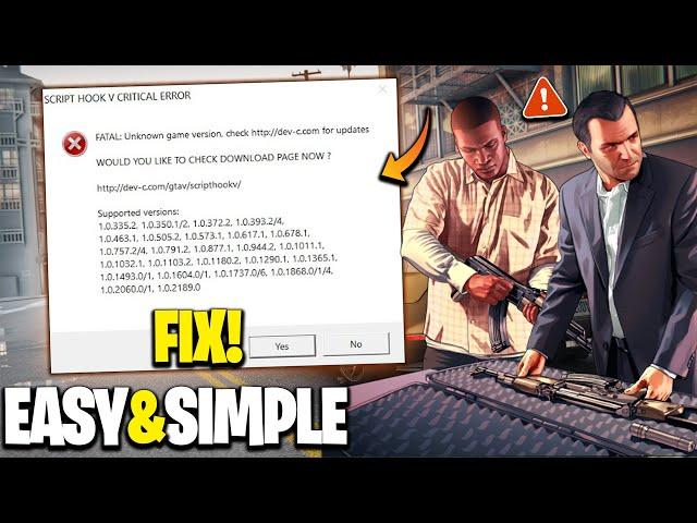 GTA 5 Script Hook V Critical Error Fix  | GTA 5 Script Hook V Error Fix