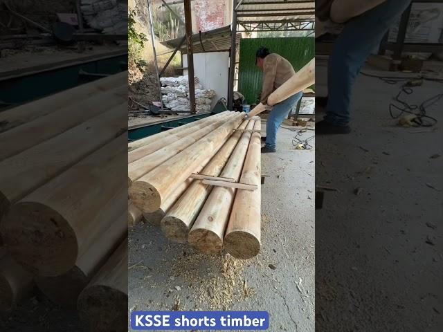 Timber log making process for mass timber building #feed #machine #timberhandling #woodmachinery