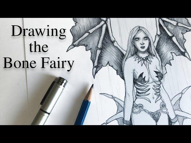 The Bone Fairy Drawing - Pencil & Pen