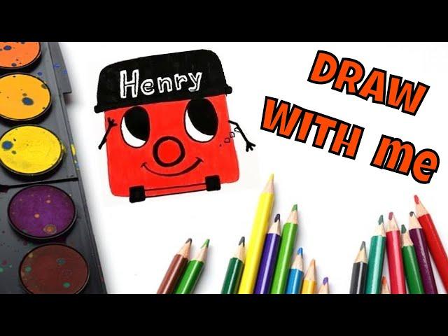  How to Draw a VACUUM CLEANER + Drawing COMES TO LIFE ~ Fun Henry the Hoover Art Tutorial for Kids