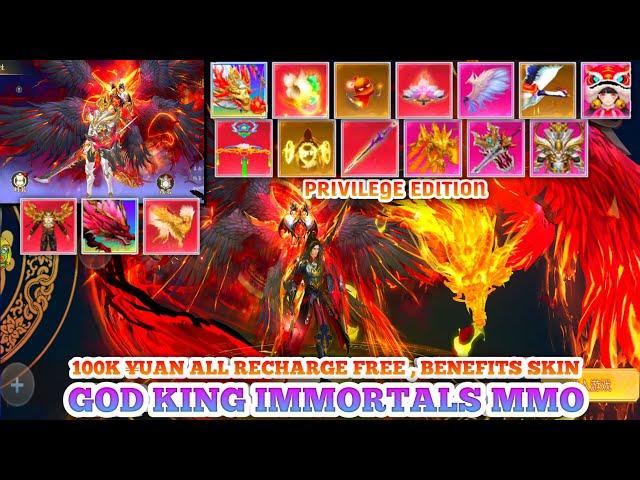 NewGod King Immortal Privilege Edition - 100K yuan All Recharge Free , Fashion , Mount Dragon, Wing