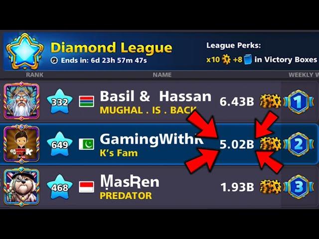 I Got TRAPPED in Berlin  Diamond League Top - 1B Coins increased 5B Winnings 8 Ball Pool