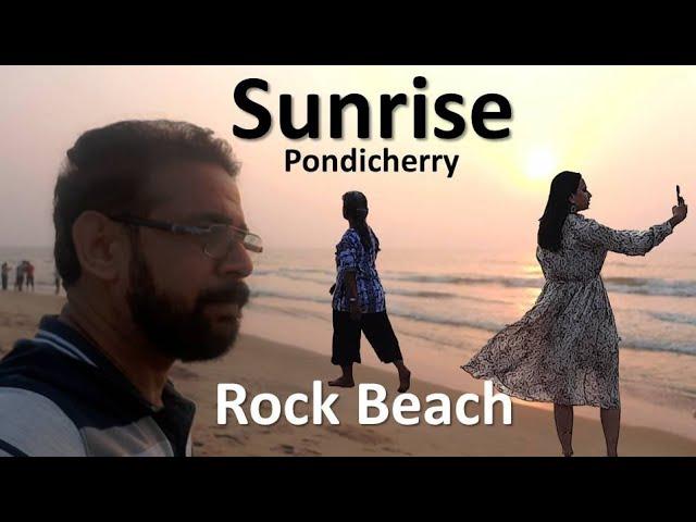 Rock Beach Sunrise Puducherry | Beautiful beach in Pondicherry.