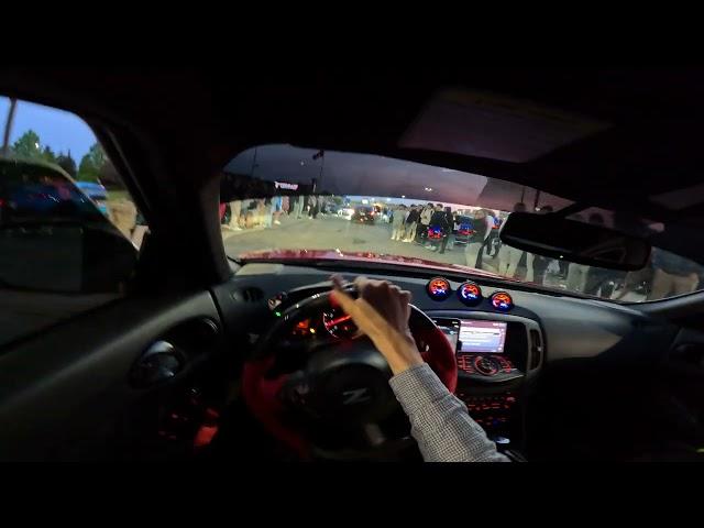 Taking my 600WHP Turbo Nismo 370z to a car meet (POV drive)