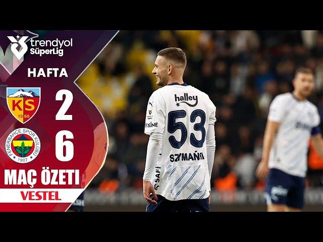 Sebastian Szymański Golü | Kayserispor vs Fenerbahçe 2-6 MAÇ ÖZETI | Trendyol Süper Lig 2024/25