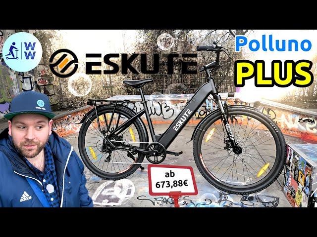 Eskute Polluno Plus  749€ & Drehmomentsensor? Mega Akku, 25 km/h, 250 Watt, eBike 2024, Bafang