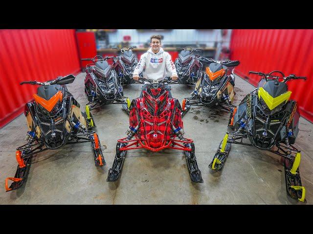 Unboxing 7 Brand New Snowmobiles!!