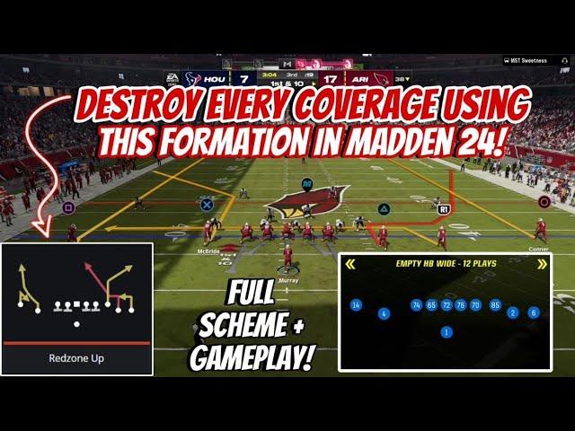 Destroy EVERY Coverage Using This Formation In Madden 24! Audible Down Series | Empty HB Wide |