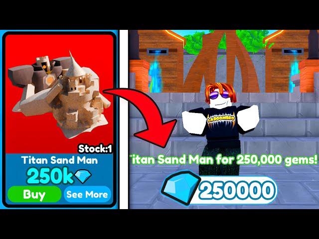 I SOLD TITAN SAND MAN FOR 250K GEMS!  PROFIT MARKETPLACE  | Roblox Toilet Tower Defense