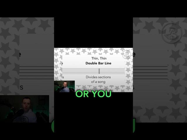 What Do Use A Double Bar Line For? #musictheory