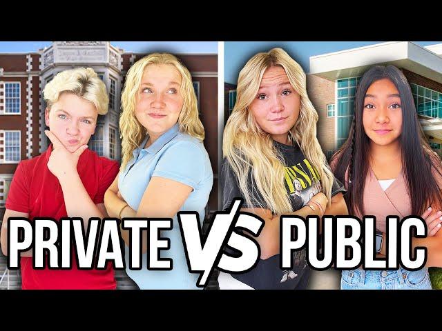 PUBLIC SCHOOL VS. PRIVATE SCHOOL || DAY in THE LIFE