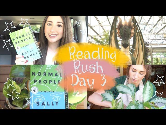 Reading Rush Day 3! | Reading Normal People and House Plant Shopping!