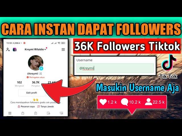 CARA MENAMBAH FOLLOWERS TIKTOK DENGAN CEPAT || PERMANEN