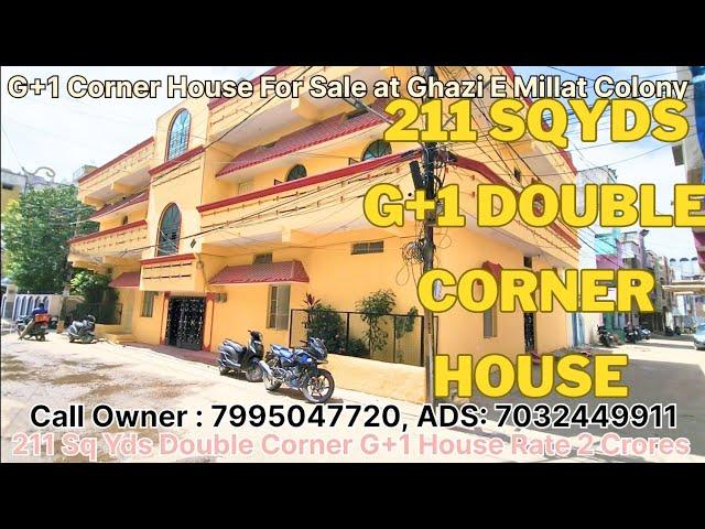 G+1 Double Corner #houseforsale @Ghazi E millat Colony Chandrayan Gutta Hyderabad 211 SqYd House 2CR