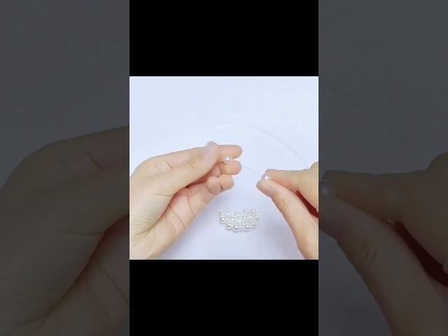 How to Make a Bag with White Pearls #pearl #crystalbag #whitepearls