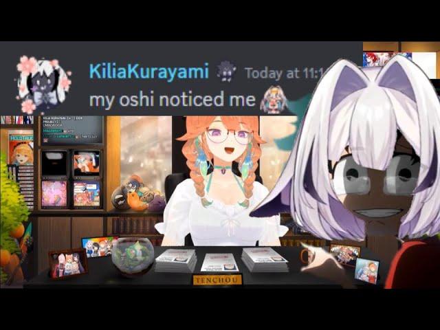 Kilia Gets Recognized By Her Oshi Kiara [EIEN Project] Hololive interaction