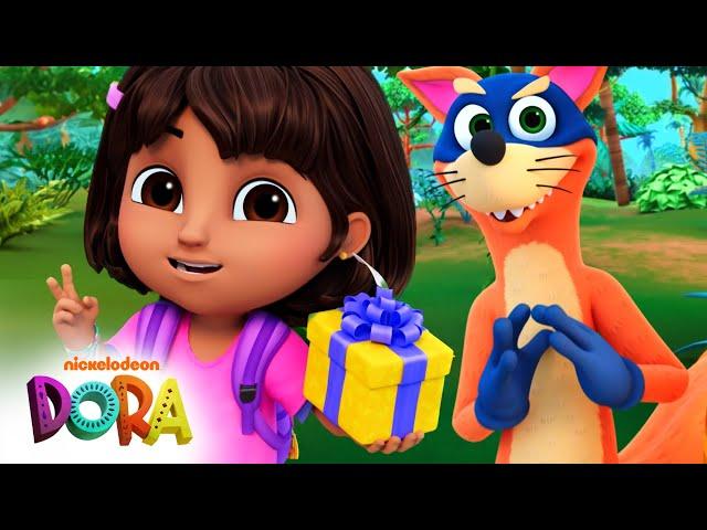 Swiper Tries to Swipe His Own Birthday Present!  Full Scene | Dora & Friends