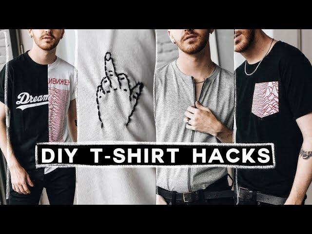 DIY Tumblr T-Shirts Transform Your Old Shirts (NO SEW + SUPER EASY) // Imdrewscott