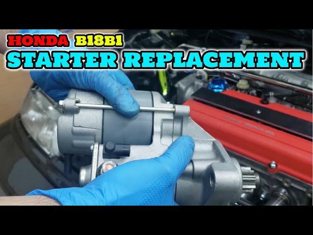 ||HONDA EF9/ED7 CIVIC & CRX||  Replacing Starter In My B18B1 with YS1 Transmission