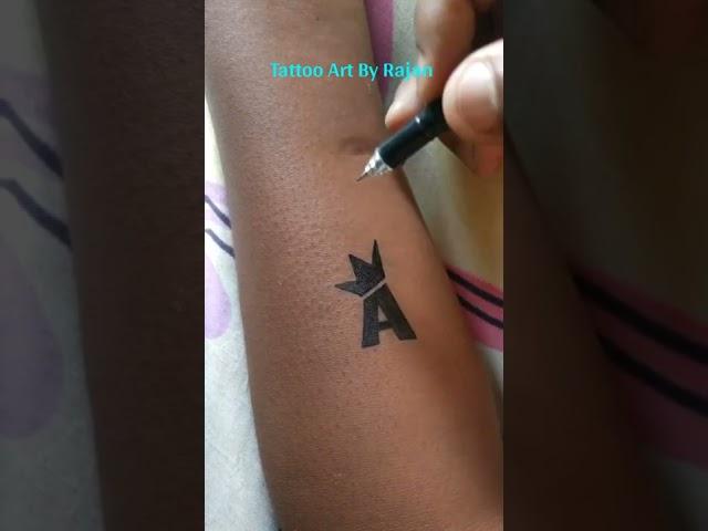 How to make A letter tattoo at home